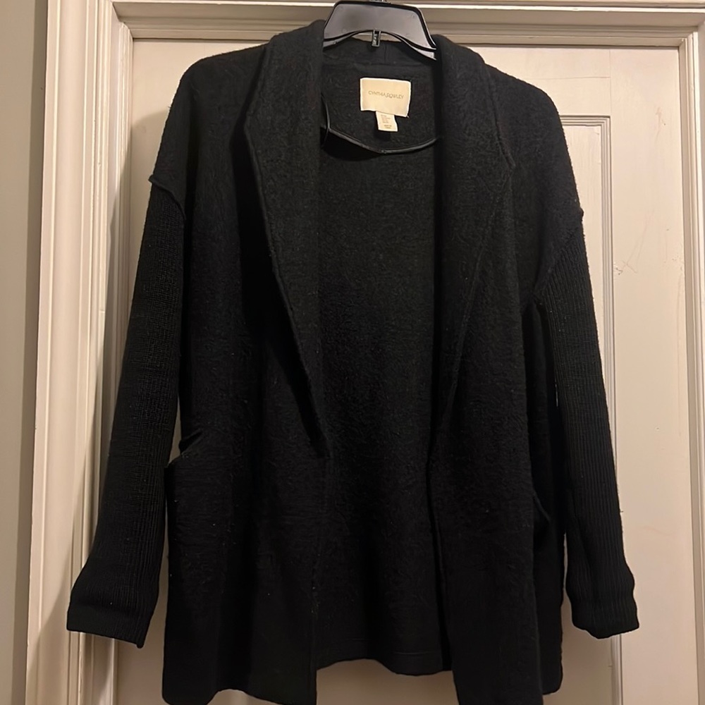 Cynthia Rowley Wool Blend Black Jacket